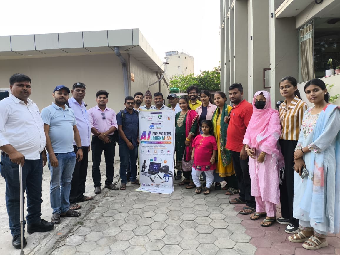 Journalists participating in the AI for Modern Journalism workshop in Janakpurdham.
